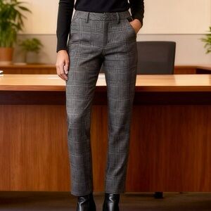 NYDJ Black Checkered Trousers Jeans